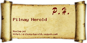 Pilnay Herold névjegykártya